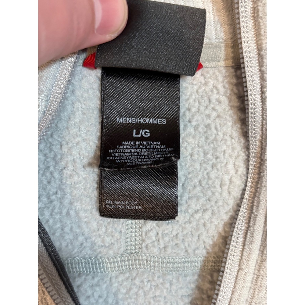 The North Face TKA 100 Mens Quarter Zip Fleece Pullover Light Grey Large - Picture 5 of 9